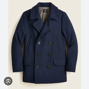 J. Crew Dock Peacoat Herringbone